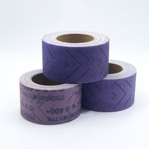 Disques abrasifs multi-trous violets floqués 70mm*70mm pour polissage automobile, utilisation humide ou sèche, dureté moyenne, OEM, directement de l'usine - Product Image 6