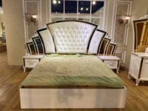 Nuovo Design bianco moderno pittura di lusso 5 pezzi King Size MDF Set di mobili per la casa - Product Image 4