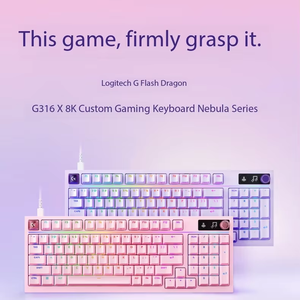 คีย์บอร์ดแบบกลไก Logitech G316 X Nebula Series สีชมพูม่วง รูปแบบ 98 ปุ่ม อัตราการรายงาน 8K รองรับการเปลี่ยนสวิตช์แบบ Hot-Swappable พร้อมไฟ RGB ทุกปุ่ม - Product Image 4