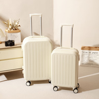 Valise à roulettes ABS de 20 pouces, roues pivotantes, valise élégante, design compact et léger, imperméable, antivol, unisexe, voyage