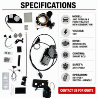 Accessoires à prix compétitif pour la modification de la porte centrale électrique modifiée pour JMC Fushun, porte coulissante électrique centrale