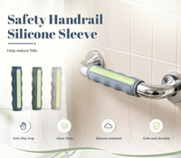 Vente en gros de protège-poignées de douche antidérapants pour femmes enceintes, protège-barres d'appui de sécurité pour personnes âgées, protection en silicone pour barres de douche