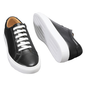 Custom Low MOQ <strong>Men's</strong> Black White Trainers Lace up Quality Smart Casual Sneakers Walking Style <strong>Shoes</strong> - Product Image 2