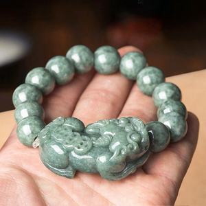 หยกธรรมชาติปี่ซิ่วสร้อยข้อมือหยกเครื่องประดับผู้ชายสไตล์จีนของขวัญพร้อมใบรับรองการออกแบบดั้งเดิม SL01 - Product Image 3