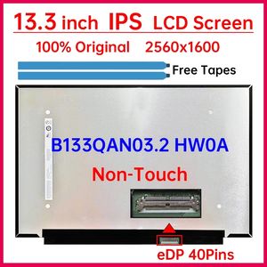 13.3 İnç Dizüstü Bilgisayar LCD Ekranı B133QAN03.2 HW0A Ekran Matris Paneli Değiştirme 2560x1600 100% SRGB EDP 40 Pin Dokunmatik Olmayan - Product Image 2