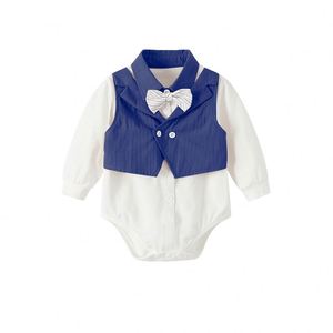 Conjunto de ropa Formal de invierno para bebé recién nacido unisex al por mayor, 3 uds., 0-3 meses, algodón 100% para bebés recién nacidos - Product Image 2