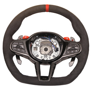 Volante <span class=keywords><strong>Deportivo</strong></span> M de Cuero Nappa Premium para <span class=keywords><strong>BMW</strong></span> F01 F10 F11 F12 F25 F26 X5 X6, Accesorio Interior de Rendimiento Mejorado - Product Image 1