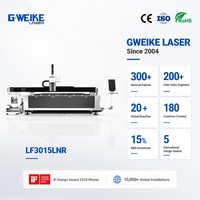 Machine de découpe laser à fibre CNC AI refroidie par eau 3 axes 3000W pour tôles métalliques et traitement de tubes ronds/carrés