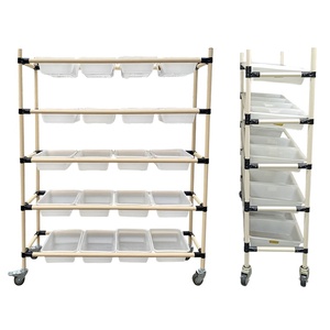 Mới 16 giỏ nghiêng Thiết bị phân loại kho phẳng, nhà máy xe công cụ di động, Kệ hậu cần thương mại điện tử - Product Image 1