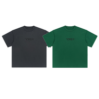 Camiseta de Hombre de Gran Tamaño, de Verano, de Alta Calidad, con Manga Corta, Estilo Desgastado, de Tela de Moda 100% Algodón, 230 g/m², con Logotipo Personalizado YKH