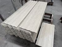 Carreaux de mur en marbre beige gravés en 3D, découpés sur mesure, rainurés, pour la décoration des murs de bar ou de restaurant