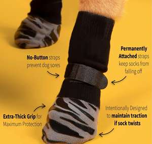 हॉट सेलिंग क्लासिक आउटडोर गैर-पर्ची पालतू जूते वाटरप्रूफ लुभावनी कपास मोजे मध्यम बड़े कुत्तों के लिए - Product Image 4