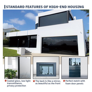 Puertas de garaje de vista completa de vidrio de aluminio templado superior automático seccional moderno de fábrica CHI para casa - Product Image 5