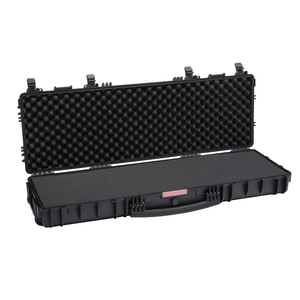 Multifunctional Plastic Gun Storage Box Black plastic case with foams professional toolbox plastic
