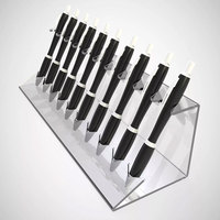 Support de stylo en acrylique de marque OEM fabriqué sur mesure en usine au Guangdong - Élégant présentoir de vitrine