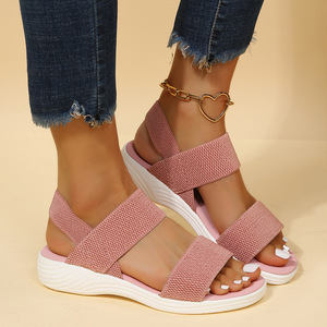 Nouvelle mode Chaussons de plage d'été Vente en gros de chaussures plates et sandales pour femmes et dames - Product Image 2