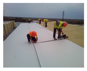 <span class=keywords><strong>แผ่น</strong></span><span class=keywords><strong>หลังคา</strong></span>สีขาวยืดหยุ่น TPO 60ล้าน TPO (เทอร์โมพลาสติกโพลีโอเลฟิน) เมมเบรนกันน้ำ - Product Image 2