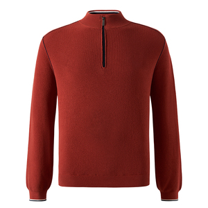 Pull en tricot jacquard uni, fabricant, pull personnalisé, décontracté, quart de zip, automne, 100% coton, pull pour homme - Product Image 6