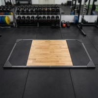 Plataforma de Levantamiento de Pesas Resistente, Equipo de Gimnasio Comercial para Levantamiento Olímpico, Antideslizante y Absorbente de Impactos
