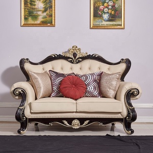 Clásico Chesterfield sofás de madera de talla de cuero antiguo Reyes sofá - Product Image 5