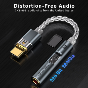 Cable adaptador de audio tipo C a 3,5 mm, mejora tu experiencia en juegos y películas, convertidor de calidad de sonido de grado audiófilo de 32/384 kHz - Product Image 1