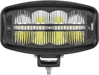 10 -- 30V 9 pouces Rectangle R10 R7 LED Réflecteur de lumière de travail Conduite Lumière Série Lentille chauffante Led Lumières Système de camion