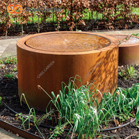 Fontaine murale miniature 3D de luxe moderne, intérieure/extérieure, en acier corten résistant aux intempéries, élément aquatique artificiel pour jardin