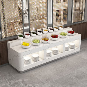 Exhibidor de Buffet para Desayuno, Vitrina para Pastelería, Diseño Moderno, Construcción de Madera Resistente para Hotel, Restaurante, Comercial - Product Image 6