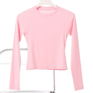 Camisetas Cortas con Logotipo Personalizado para Niñas, 92% Algodón, 8% Elastano, Transpirables, Ajustadas, Manga Raglán, Manga Larga, Manga Corta - Product Image 1