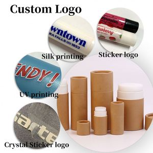 Tube en papier pour produits de beauté avec logo personnalisé, petit tube cylindrique à ouverture rotative, emballage pour rouge à lèvres, gloss à lèvres, baume à lèvres - Product Image 4