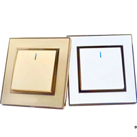 Interruptor de luz 16A de estilo clásico/de moda, PC de fábrica, interruptor de luz de 1 banda de Color dorado con proceso de galvanoplastia