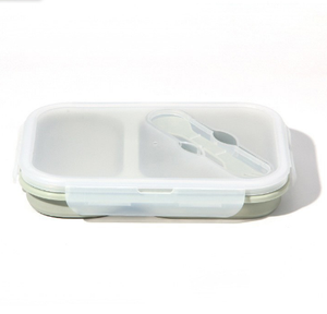 Boîte à lunch rectangulaire multifonctionnelle en silicone ODM/OEM, matériau de qualité alimentaire, accessoires compatibles <span class=keywords><strong>micro</strong></span>-ondes - Product Image 4