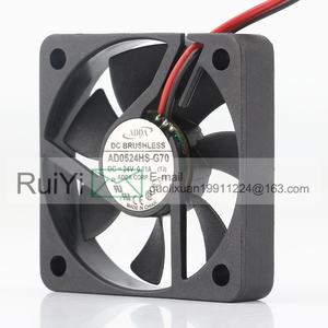 ADDA 5V 12V 48V DC 24V 0.11A AC EC 5010 50X50X10MM 5CM Inversor de 2 hilos Iluminación de escenario Control numérico Ventilador de refrigeración de la AD0524HS-G70 - Product Image 4