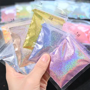 MAFANAILS Paillettes Laser Holographiques Arc-en-ciel pour Ongles 0.2MM Scintillantes 10G/5G Éblouissantes Double Embout Écologiques Polissoir à Ongles DIY Nail Art - Product Image 3