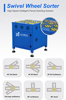 Clasificador de Paquetes de Alta Velocidad y Durabilidad con Ruedas de Equilibrio, Núcleo PLC, Banda de Acero Inoxidable, 1 Año de Garantía, para Paquetería/Comercio Electrónico YJ-INTL