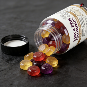 Gomitas de <span class=keywords><strong>Maca</strong></span> Plus OEM/ODM con Vitamina B6 y Zinc, Energía, Vitalidad, Apoyo Hormonal, a Base de Pectina, Suplemento Dietético GMP/Halal/Kosher - Product Image 2