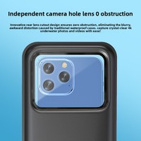 Étui de téléphone étanche en TPU avec fonction tactile, sacoche bandoulière anti-drift avec airbag pour la plongée en apnée et les sources chaudes