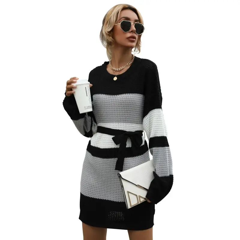 Knit Cable Autumn Winter Plus Size Girls Sweater Long Dress Women Clothing Fall 2022