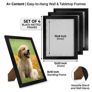 Certificate <strong>Frame</strong> Pack 4 <strong>13x18</strong> CM Modern Style Unfinished Finish Wall Mount Tabletop Display Home Family Office Decoration - Product Image 2