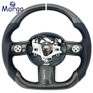 Volante de Carreras de Fibra de Carbono para Auto, para BMW <span class=keywords><strong>Mini</strong></span> Cooper S R56 R61 <span class=keywords><strong>GP</strong></span> Coupe, Volante de Fondo Plano de Fibra de Carbono - Product Image 1