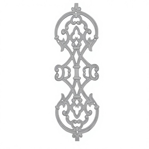 Panneaux décoratifs architecturaux en fer forgé robustes Balaji Metals BM-170, cadre en fonte 19,5x7,5W, revêtement poudré anti-escalade - Product Image 1