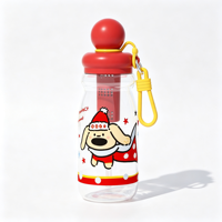 Startiger Nouvelle Gourde PC Mignonne à Motif de Fruits avec Paille, Grande Capacité, Portable, pour Enfants, Bouteille à Boire Directement pour Filles