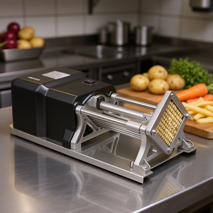 Coupe-frites électrique professionnel en acier inoxydable, trancheuse et hachoir à pommes de terre, 3 lames de rechange de 1/2 pouce pour légumes et fruits - Product Image 2