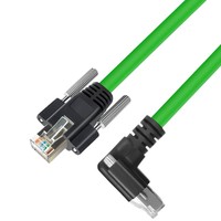 Câble Ethernet coudé Gigabit vert haute flexibilité pour caméra CCD industrielle