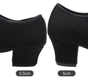 Zapatos <span class=keywords><strong>de</strong></span> Baile Latino para Mujer, Niños y Adultos, con Tacón Medio <span class=keywords><strong>de</strong></span> Tela Oxford, Altura <span class=keywords><strong>de</strong></span> Tacón <span class=keywords><strong>de</strong></span> 3 cm/5 cm, Zapatos <span class=keywords><strong>de</strong></span> Baile para Baile <span class=keywords><strong>de</strong></span> Salón Folclórico - Product Image 2