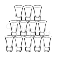 Juego de vasos pequeños personalizados para tiro, soporte para bandeja de tiro, gafas de Base pesada para whisky, esmeriladas, 8 Uds.