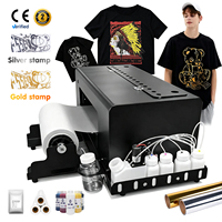 Imprimante DTF A3 33cm à feuille d'or avec tête XP600 et four de séchage d'encre automatique pour transfert d'impression couleur fluorescente pour petites entreprises