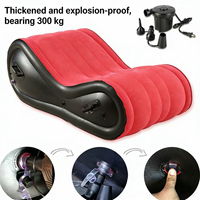 Fouets pour adultes, canapés gonflables pour le sexe, chaises pour positions sexuelles, jouets de flirt pour couples, équipement BDSM - PVC bicolore rouge/noir