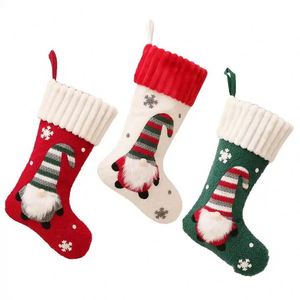 <b>Large</b> <b>Plush</b> Knit Christmas Stockings with Decorations From Guangdong OEM/ODM Brand - Product Image 2