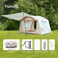 Kawagebo Kamp (KK) 10.5' X 8.2' Gonflable 8 ㎡   Tente de camping gonflable Oxford pour 4 à 6 personnes avec auvent